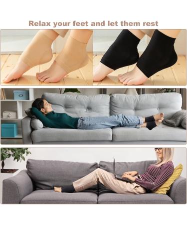 3 Pairs Gel Heel Protectors Padded Heel Socks Heel Support for Plantar Fasciitis Silicone Moisturizing Socks Ventilate Gel Socks for Open Toe Care Skin Cracked Heel Men Women - Buy Online on GoSupps.com