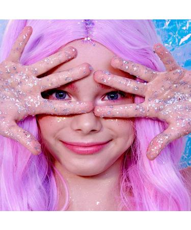7DAYS Shine Bombita Glitter Gel 90ml - Sparkling Face, Hair & Body Makeup with Chunky Sequins for Party, Rave, Festival & Halloween - Quick-Drying Holographic Formula - Silver DOPE - Buy Online on GoSupps.com