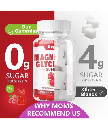 Premium Magnesium Glycinate Gummies 1000mg with L-Threonate & Potassium Complex - Memory, Mood & Calm Support - 90 Raspberry Gummies - Buy Online on GoSupps.com