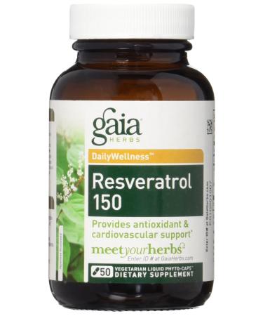 Gaia Herbs Resveratrol 150 50 Vegan Liquid Phyto-Caps