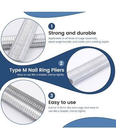 Potadak M Type Nail Ring Pliers M Type Nail Ring Pliers M Type Nail Ring Pliers Thickened for Manually Attaching (M+2400 Clips) 2400 pi ces Silver - Buy Online on GoSupps.com