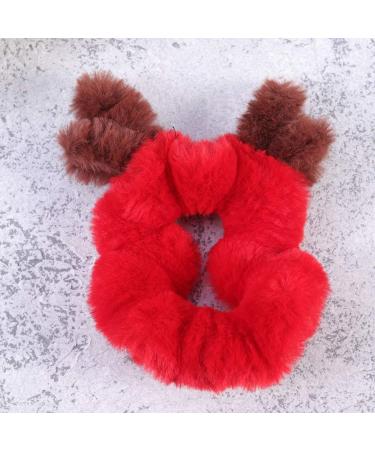FRCOLOR Christmas Hair Scrunchie Plush Reindeer Antlers Hair Tie Hair Band Hair Bobbles Ponytail Holders Gifts for Girls Women - Buy Online on GoSupps.com
