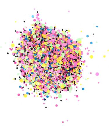 Nail Art Flakes Chunky Sequins Glitter Circle Mixed Color Cosmetic Festival Chunky Glitters Party Decoration for Nail Salon for Wedding Festival for Household - Buy Online on GoSupps.com