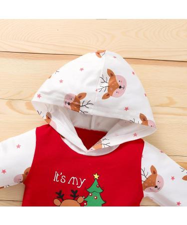 Loalirando Baby Christmas Romper Jumpsuit | My First Xmas Outfit for Newborn | Red 0-3 Months - Buy Online on GoSupps.com