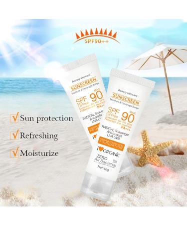 XdealCozyxc Face Sunscreen with Spf90 Oil Free Sun Cream Anti Sun UVA/UVB Radiation Protection Lotion Oil Free Sun Cream - Buy Online on GoSupps.com