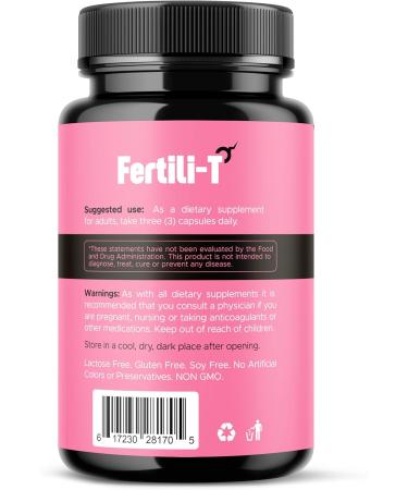 Fertili-t Female (90 Caps) Natural Fertility Support, Hormonal Balance & Prenatal Vitamins for Women, Conception Support, Natural Fertility Supplement with Aguaje & Red Maca (30-Day Supply) (1) - Buy Online on GoSupps.com