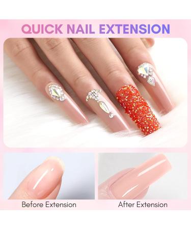 Makartt 50ML Poly Nail Gel Builder Gel Kit - White, Pink, Nude, Clear Rosy Gel for Technician Starter DIY Salon Design - Clear+A Siesta - Buy Online on GoSupps.com