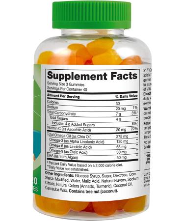 21st Century VitaJoy Omega + DHA Gummies - 120 Count for Brain & Heart Health - Buy Online on GoSupps.com