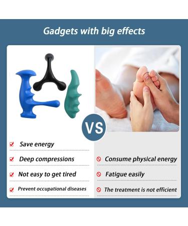 3-Piece Deep Tissue Massage Tool Set | Trigger Point Therapy for Back Neck Arms & Legs | Comfortable Thumb Protection - Buy Online on GoSupps.com