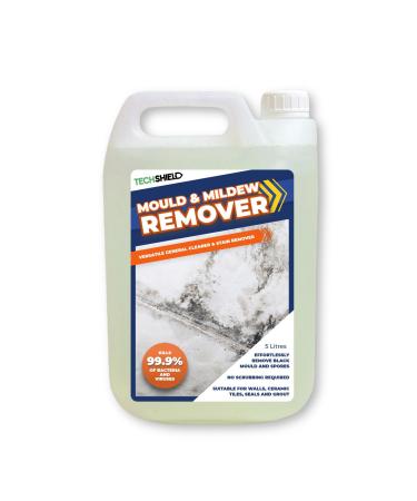 Tech Shield Mould & Mildew Remover 5L - Black Mould Bacteria & Spores Cleaner - Versatile General Cleaner & Stain Remover