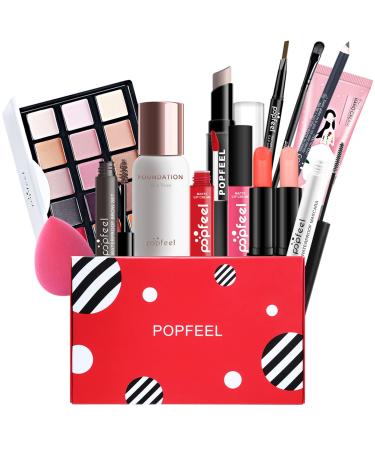 14pcs Professional makeup kit Make up set teenagers girls Girls make up set 9 to 12 With Lip gloss eye shadow mascara eyeliner concealer etc.for Teenage & Adults