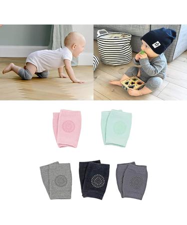 Hidetex Baby Knee Pads - 5 Pairs Infant Crawling Kneepads, Adjustable Anti-Slip Leg Warmers for Unisex Toddlers - Buy Online on GoSupps.com