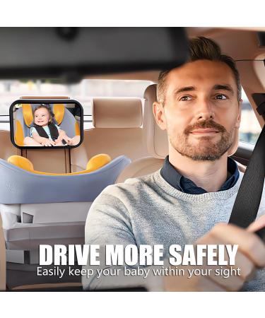 Buy Auvstar 360 Rotatable Baby Back Seat Mirror Frost-Proof Rearview Car Mirror with Metal Clip | Must-Have for New Parents | International Shipping Available - Buy Online on GoSupps.com
