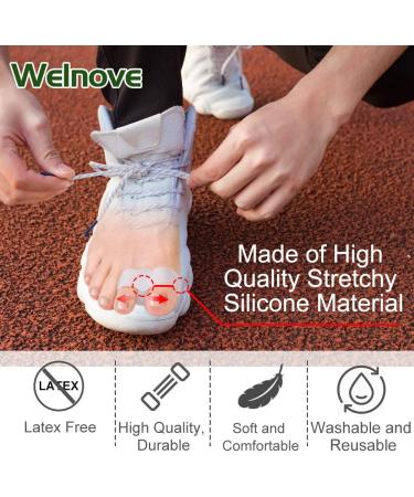 Welnove Bunion Corrector Toe Separators - Pack of 12, 2-Loop Big Toe Spacer for Bunion & Overlapping Toes (White) - Buy Online on GoSupps.com