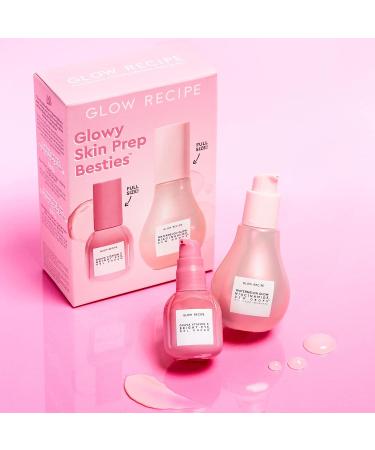 Glow Recipe Glowy Skin Prep Besties: Watermelon Niacinamide Dew Drops + Guava Vitamin C Eye Gel - Hydrating Serum & Under Eye Brightener Kit - Buy Online on GoSupps.com