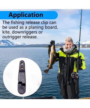 Fishing Release Clip - 6 Pack Angel Downrigger Clips & Snap Release Outrigger Clips for Weight Hobel Board - Black - Buy Online on GoSupps.com