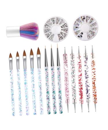 FRCOLOR 1 Set Nail Pen Set Manicure Pen Kit Nail Diamond Point Pen Manicure Accessory Salon Use Beauty Pen Nail Diy Drawing Pen Manicure Diamond Drill Pens Acrylic Crystal Pen Handheld