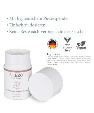 Shezo Enzyme Peeling 30g - Japanese Yuzu Powder for Exfoliating Facial Cleanser - High-Quality Skin Care with Natural Vitamin C - Made in Germany - International Shipping Available - Buy Online on GoSupps.com