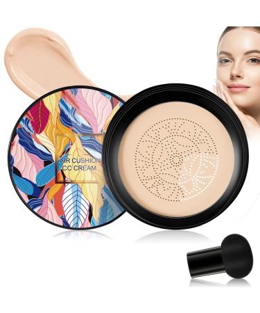 Mushroom Head Air Cushion CC Cream Moisturizing CC Cream Long-Lasting Matte Concealer Cream(Natural Color)