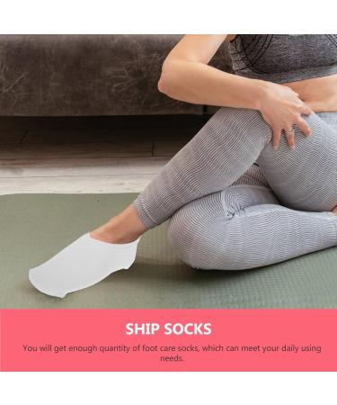 Minkissy 4pairs Moisturizing Socks Hydrating Socks Foot Spa Gloves Bronzing Pearls for Face Moisture Socks Moisturizer Socks Anti-Crack Cotton Spandex Ripstop Socks White Aldult - Buy Online on GoSupps.com