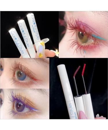 Mascara Volume and Length Waterproof Colored Mascara No Clump Mascara Lashes with Soft Brush Natural Eye Makeup for Dating Shopping Traveling Sillervan - Buy Online on GoSupps.com