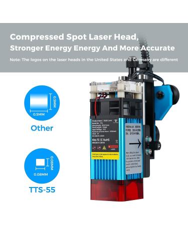 TTS-55 40W Laser Engraver Machine Laser Cutter Laser Cutting Engraving Tool for Wood Metal Aluminum Glass Leather TTS-55(40W) - Buy Online on GoSupps.com