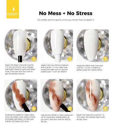 Burano Marble Nail Gel Polish - Blooming Marble Tints for DIY Nail Art (Black) - Buy Online on GoSupps.com