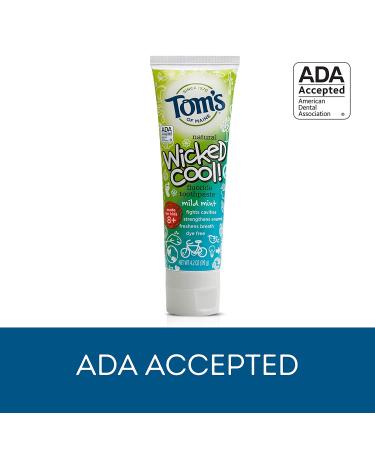 Tom's of Maine Wicked Cool Mild Mint Fluoride Toothpaste 4.2 oz - Natural Oral Care - Buy Online on GoSupps.com
