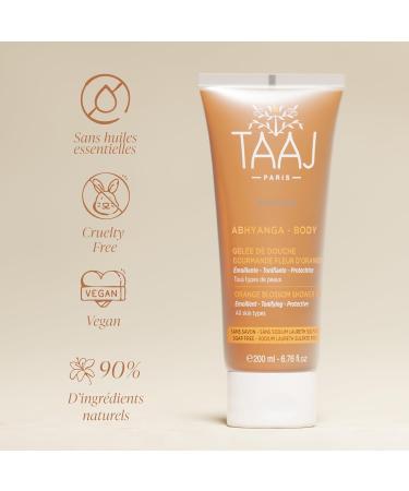  TAAJ TAAJ | Indulgent Orange Blossom Shower Gel | Firming and Revitalizing Effect | Delicate and Melting Lather | Made in France | Cruelty-Free | Pack of 2 x 200ml - Buy Online on GoSupps.com