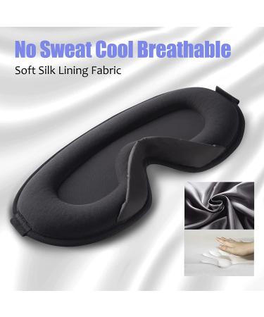 Soft Foam Sleep Eye Mask for Women Men - Comfortable Blindfold for Travel, Yoga, Nap - Block Out Light for Quality Sleep - Black - Buy Online on GoSupps.com
