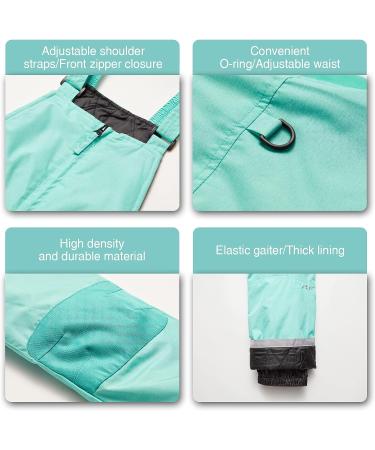 WULFUL Kids Waterproof Ski Bib 14-16 Classic Blue | Boys Girls Winter Snow Pants - Buy Online on GoSupps.com