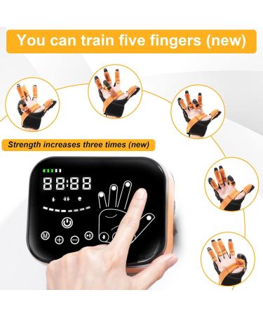 MZU Rehabilitation Robotic Gloves for Stroke & Arthritis Recovery | Best Rehab Equipment for Hemiplegia - Orange Left-S - Buy Online on GoSupps.com