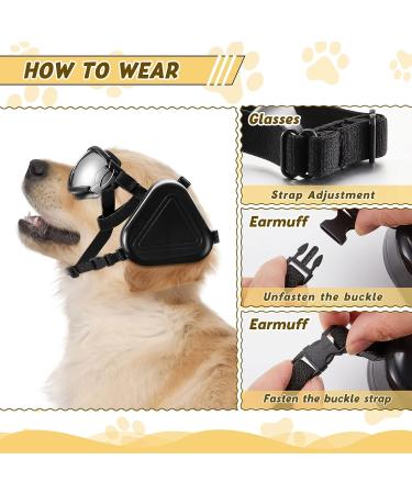 Hearing Protection & Sunglasses for Dogs | Noise Cancelling Ear Muffs & Goggles for Wind, Dust, and Fog Protection | Pet Accessories - Buy Online on GoSupps.com
