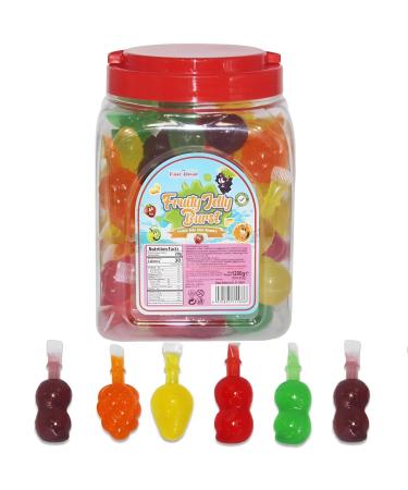 TikTok 60pcs Candy viral sweets and treats trend Tik Tok Challenge - Fruit Pops Jelly 1200 GRAMS for Children and Adults Lollies with Crazy Candy Fruit Flavors