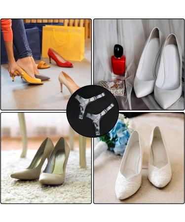 Shop 2 Pairs Invisible High Heel Shoe Straps - Detachable Elastic Transparent & Skin-Friendly for Loose Heels - Buy Online on GoSupps.com