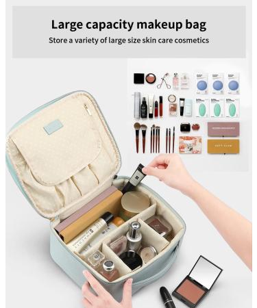 Vando Travel Cosmetic Bag - Waterproof Makeup Organizer for Men & Women - Stylish Gray Leather Case - Buy Online on GoSupps.com