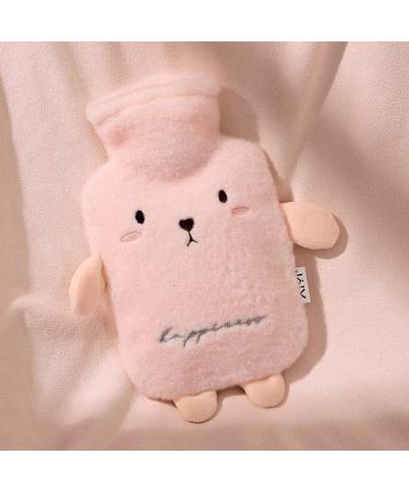 Cozy Plush Hot Water Bag - 1000ml Pink | Soft Warm Water Bottle for Back, Legs, and Waist - Ideal Gift for Family or Girlfriend - Buy Online on GoSupps.com