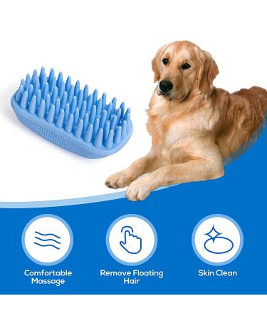 Rubber Dog Bath Brush - Silicone Grooming Curry Brush for Dogs & Cats - Buy Online on GoSupps.com