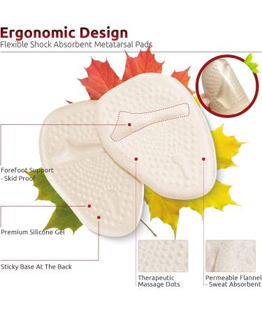 Metatarsal Pads Ball of Foot Cushions - 6 Pairs Gel Inserts for Women | Forefoot Pain Relief in High Heels - Buy Online on GoSupps.com