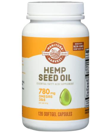 Manitoba Harvest Hemp Oil 1000 mg 120 Softgel Capsules