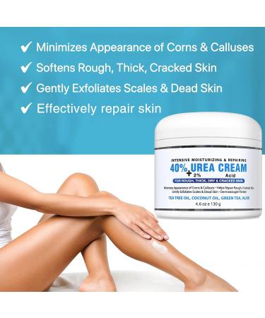 DMQ Foot Cream Ultra Moisturizing 40% Urea Cream Plus Deeply Hydrating Cracked Heel Repair Cream for Callous Removal and Soften Heel Balm Nourishes for Feet Knees Hand - 130g - Buy Online on GoSupps.com