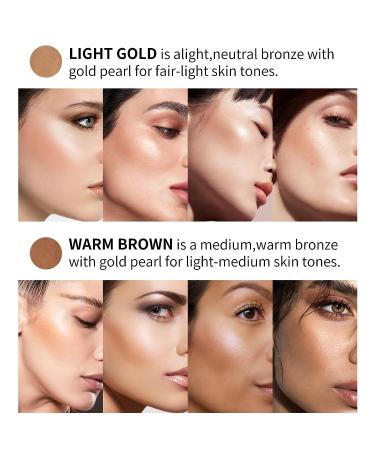 MAEPEOR Natural Bronzer Shimmer Contour Makeup Liquid - Light Gold Shade for Women and Girls - Buy Online on GoSupps.com
