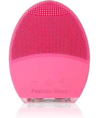 Silicone Ultrasonic Facial Cleansing Brush & Massager - Rechargeable & Waterproof Sonic Electric Exfoliator for Anti-Aging (Rose) - Buy Online on GoSupps.com
