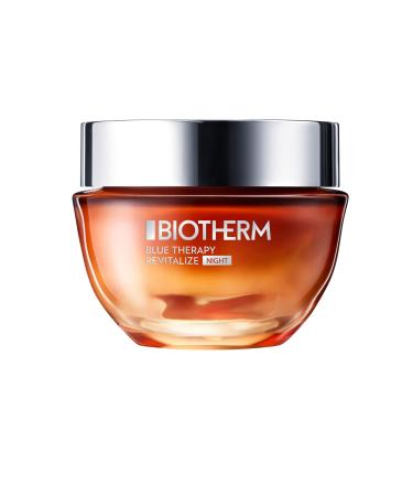 Biotherm Blue Therapy Amber Algae Revitalize Night Anti-Aging Cream for Dehydrated and Mature Skin with Amber Algae Nourishing and Firming Formula for a Glowing Complexion 1.7 Fl. Oz.