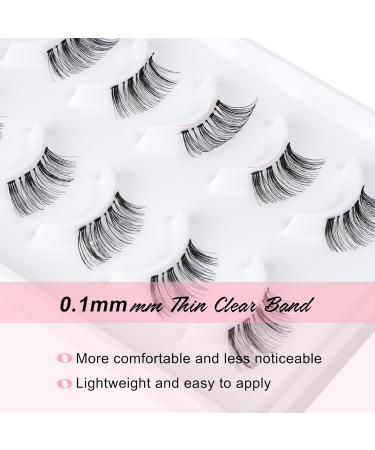 Buy Emeda 10 Pairs Half Eyelash False Eyelashes - Cat Eye Wispy Volume Corner Lashes - Natural Look for Beautiful Eyes - Clear Half Corner Lashes for Every Occasion - Buy Online on GoSupps.com