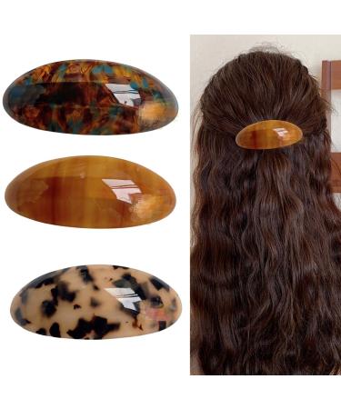 Large Hair Barrette for Women French Acetate Hair Barrette Tortoise Shell Hair Clips Vintage Snap Hair clips Accessories Gifts for Women Girls One Size style B