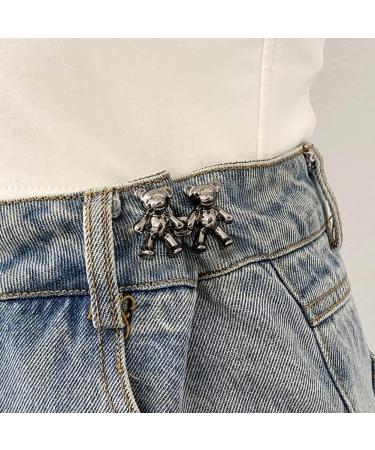 8 Pairs Cute Bear Jeans Button Pins - No Sew Detachable Waist Buckles for Women - Perfect Girl's Gift for Skirts, Pants, and Jeans - Buy Online on GoSupps.com