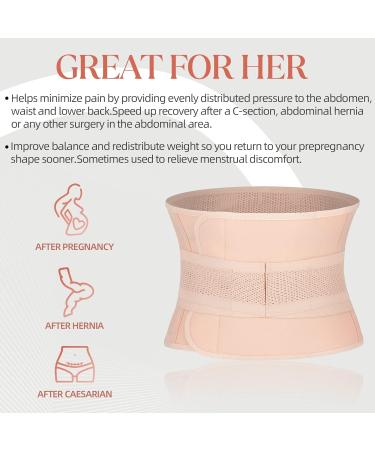 KIWI RATA Postpartum Belly Band Recovery Wrap | C Section Postpartum Belly Wrap for Recovery and Support | Abdominal Binder After Birth Brace | Slimming Girdles (Large, Skin Color) - Buy Online on GoSupps.com
