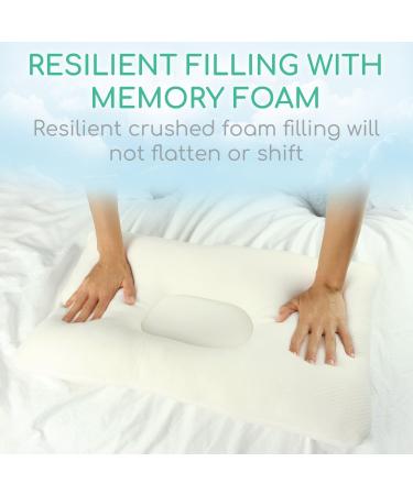 Xtra-Comfort Chiropractic Pillow - Neck Support Pain Relief for Back and Side Sleepers - Therapeutic Memory Foam Core - Ergonomic Design for Head and Spine Alignment - Buy Online on GoSupps.com