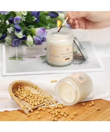 TTRWIN Jasmine & Ylang Ylang Scented Candle 200g - Long Burning Time, Natural Soy Wax & Essential Oil - Oriental Fragrance in Glass Jar - Perfect Gift for Christmas, Mother's Day, Father's Day, Birthday - Buy Online on GoSupps.com